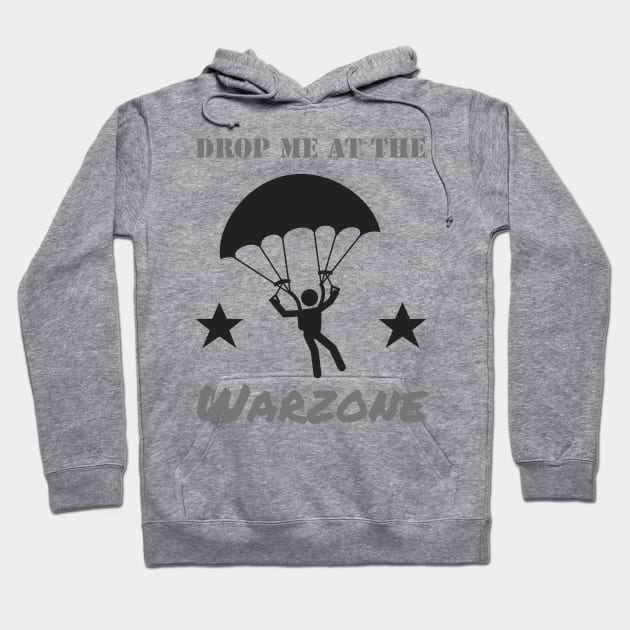 Gaming Warzone Parachute Skydive Gamer Hoodie by Foxxy Merch